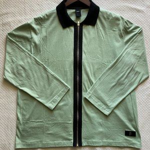 FORMER- L/S Zipper Polo (Large) (Mint/Black)